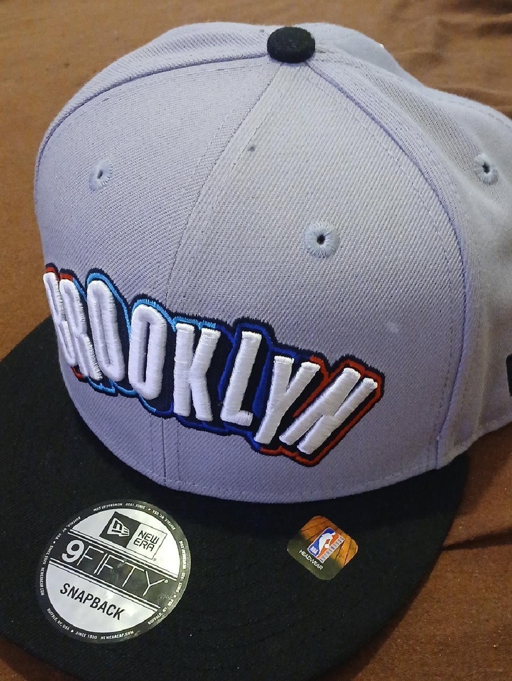 New Era Brooklyn Snapback Hat - Light Gray & Black "City Edition"
